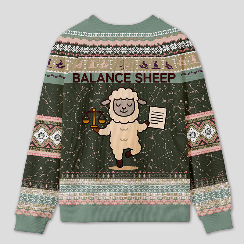 Personalized Enigmatic Sheep Humor Ugly Sweater Office Holiday Party Gift for Accountants