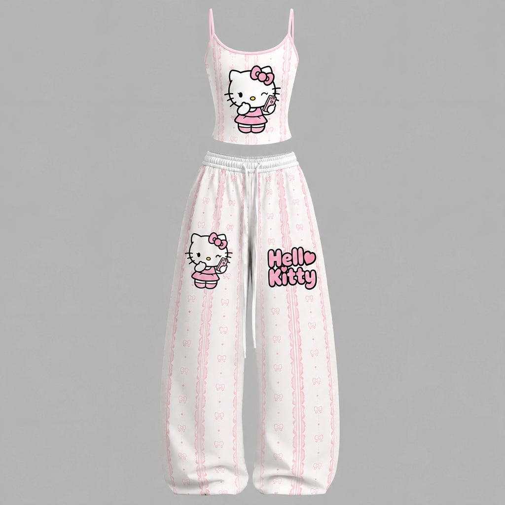 Hello Kitty Top & Elasticated Trousers Two-Piece Set