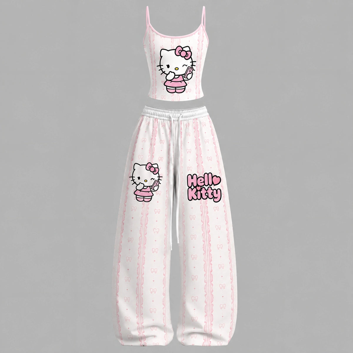 Hello Kitty Top & Elasticated Trousers Two-Piece Set
