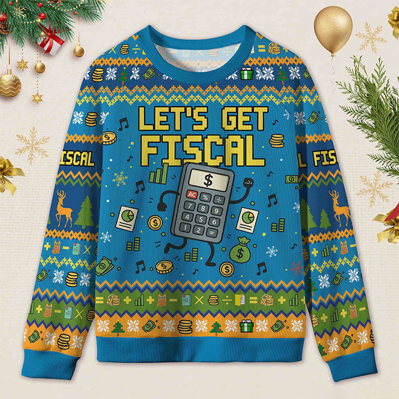 Personalized Accounting Hilarious Ugly Sweater Financial Christmas Gift for Accountants
