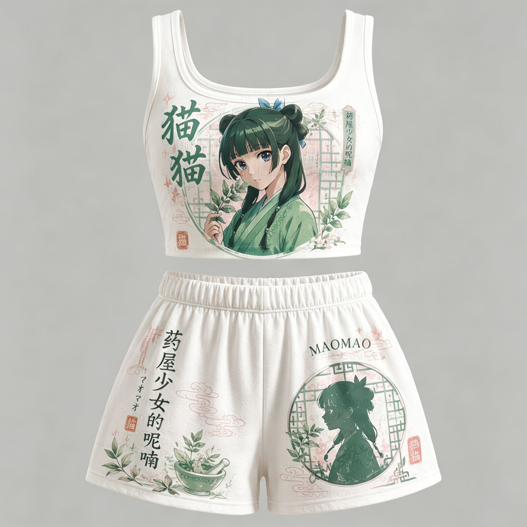 Animescollection The Apothecary Diaries Vest and shorts Two-Piece Set