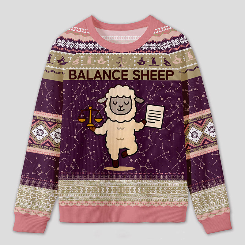 Personalized Enigmatic Sheep Humor Ugly Sweater Office Holiday Party Gift for Accountants