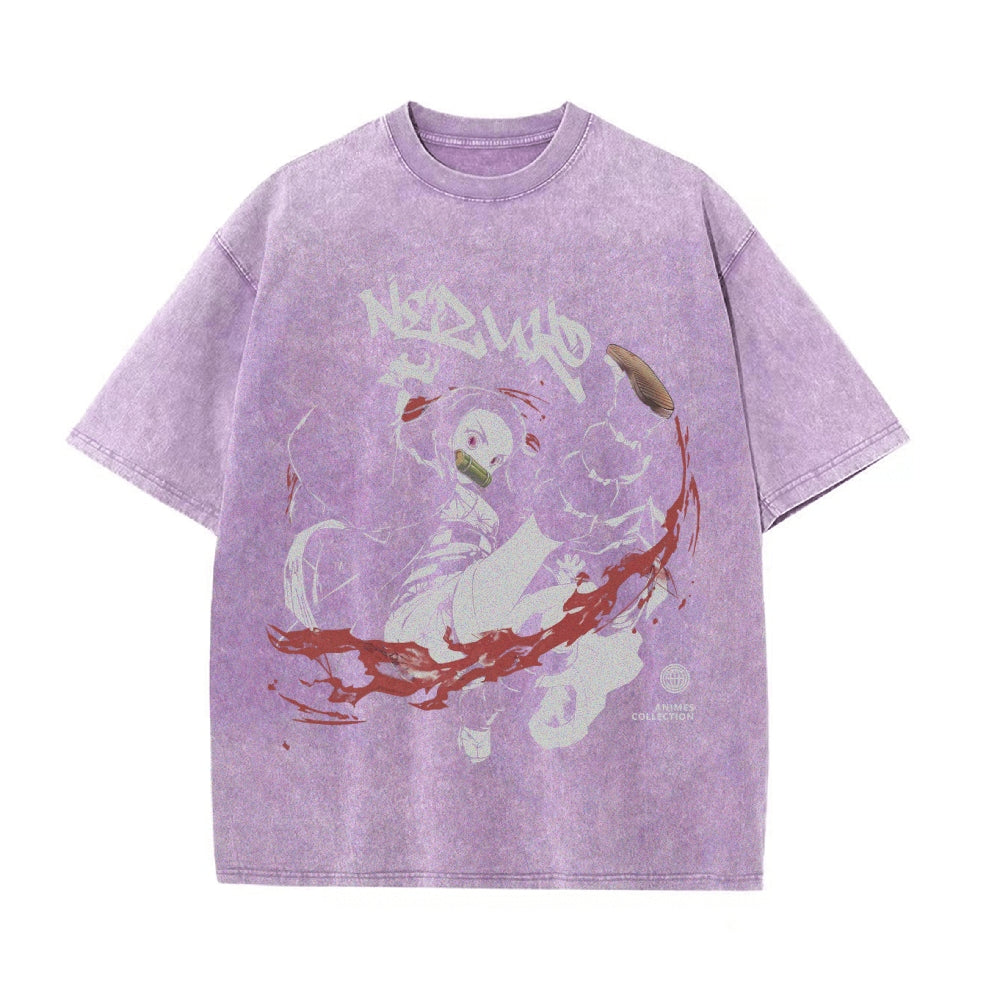 Nezuko Vintage Oversized T-Shirt | Demon Slayer