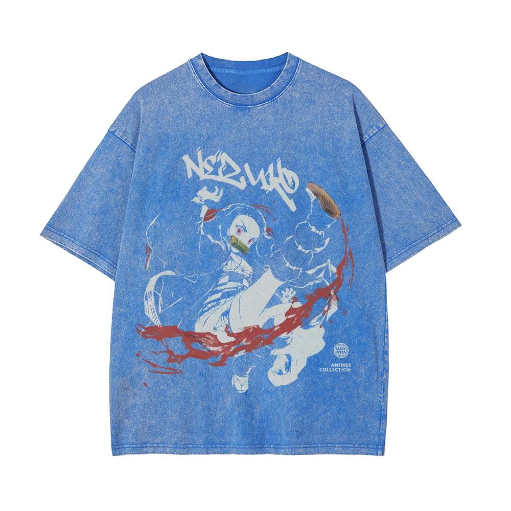 Nezuko Vintage Oversized T-Shirt | Demon Slayer