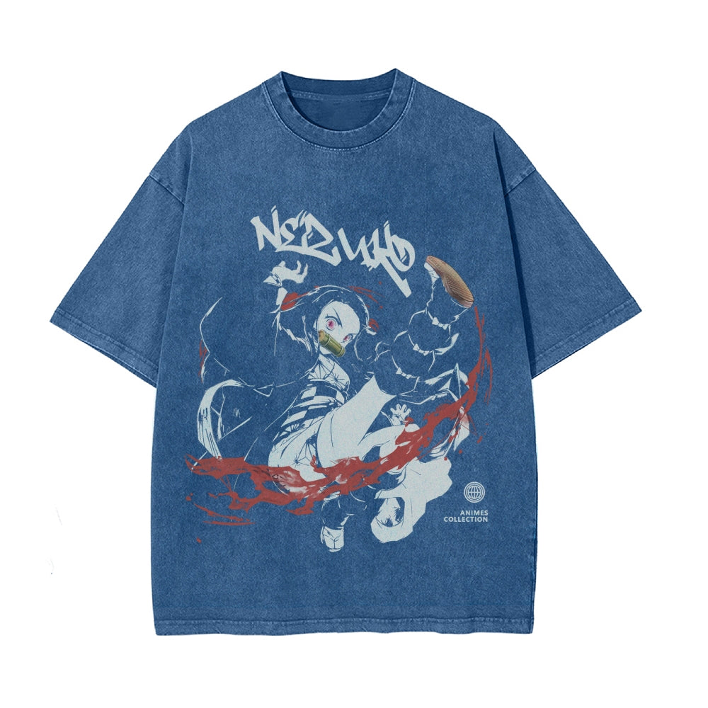 Nezuko Vintage Oversized T-Shirt | Demon Slayer