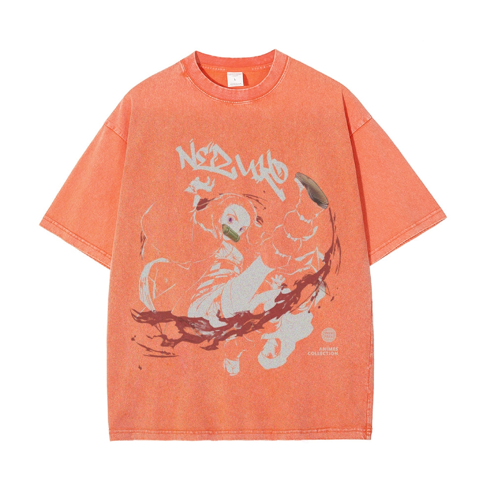 Nezuko Vintage Oversized T-Shirt | Demon Slayer