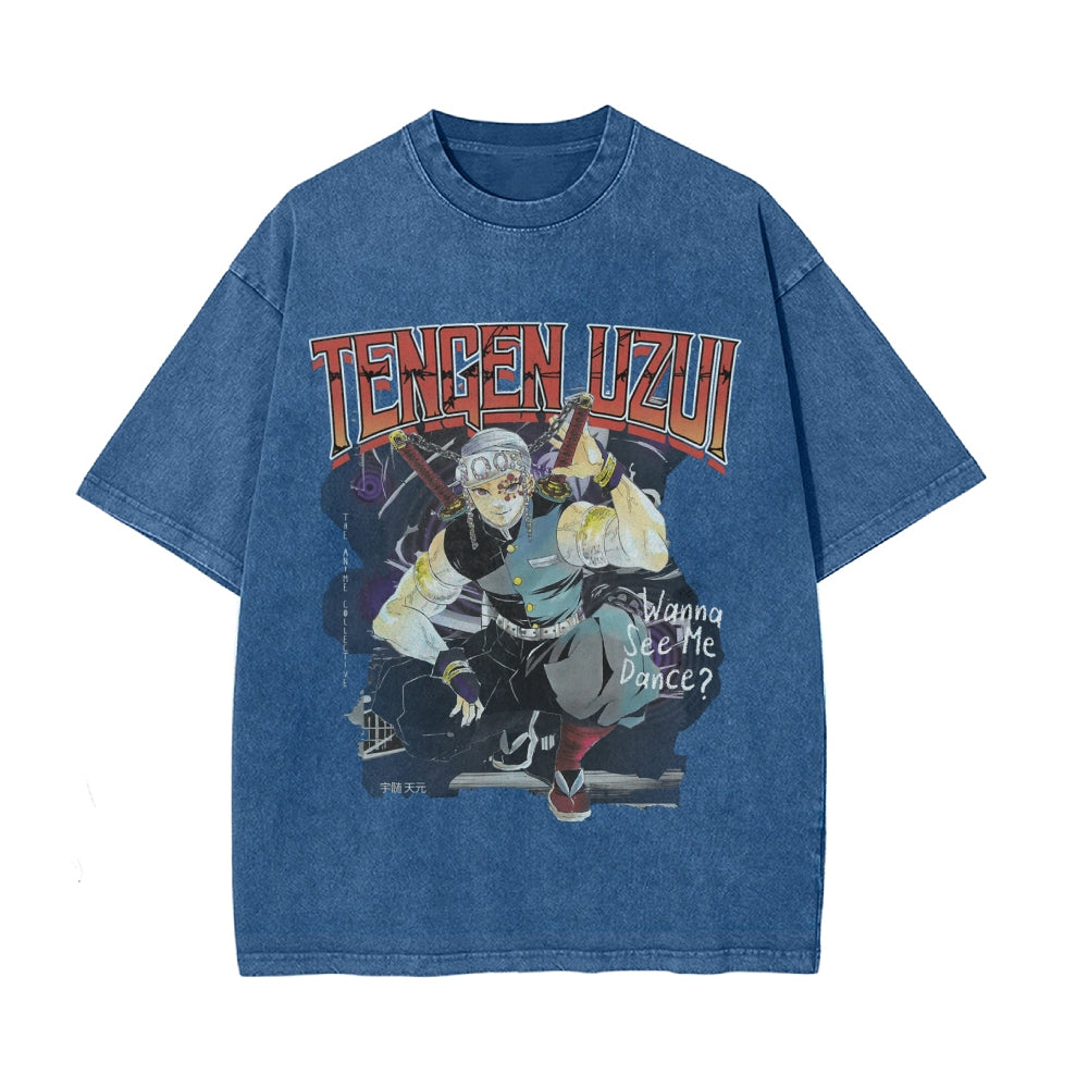 Tengen Uzui Vintage Oversized T-Shirt | Demon Slayer