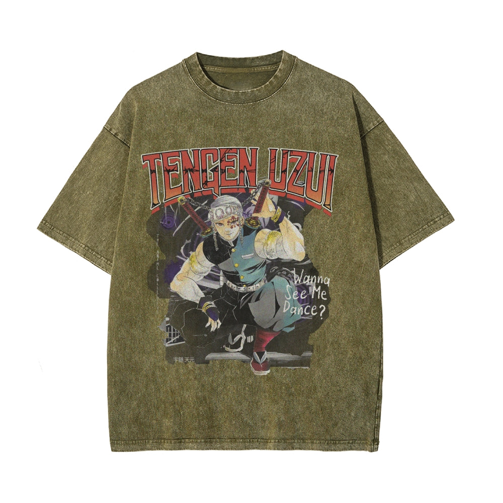 Tengen Uzui Vintage Oversized T-Shirt | Demon Slayer