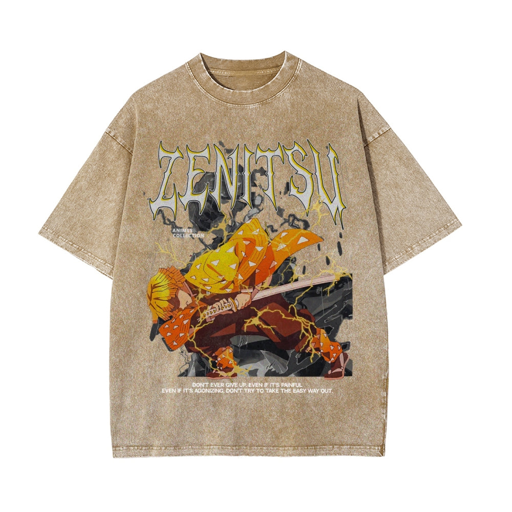 Zenitsu Vintage Oversized T-Shirt | Demon Slayer