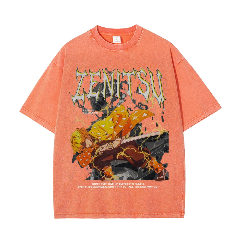 Zenitsu Vintage Oversized T-Shirt | Demon Slayer