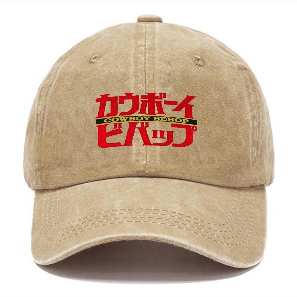Unisex Retro Fashion Casual Washed | Cowboy Bebop Old School AnimeHat