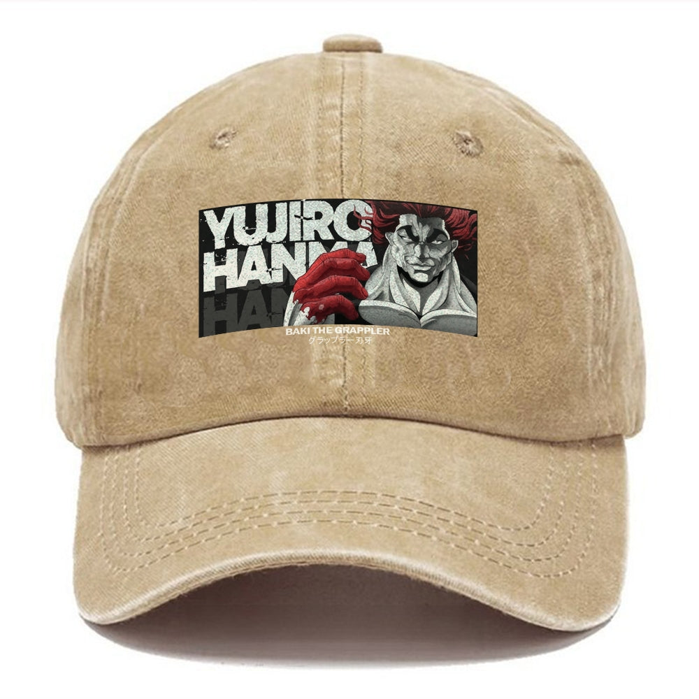 |Yujiro Hanma BakiUnisex Vintage Fashion Casual Washed Hat