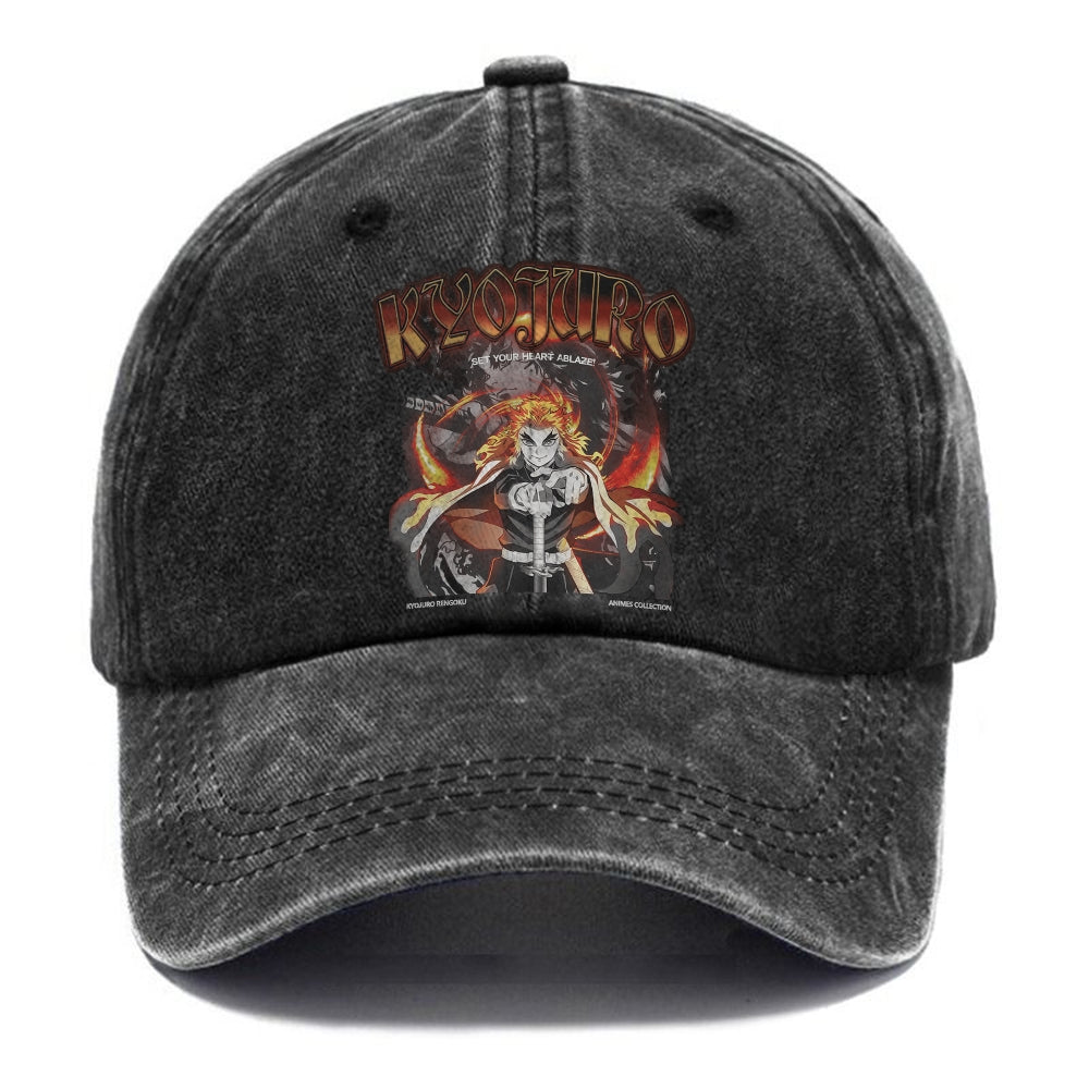 Unisex Vintage Fashion Casual Washed Hat 02 | Demon Slayer