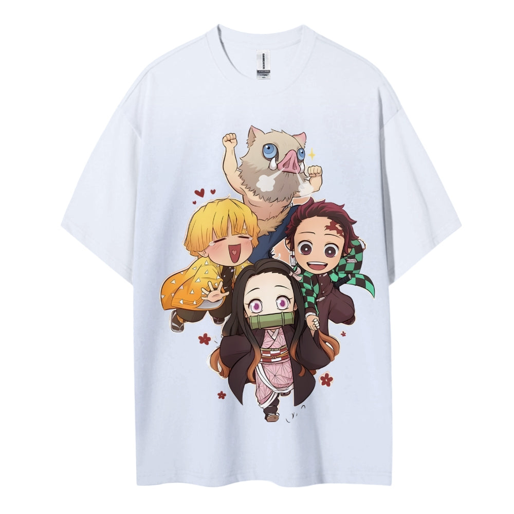 Demon Slayer Cotton Unisex Round Neck Anime T-shirt