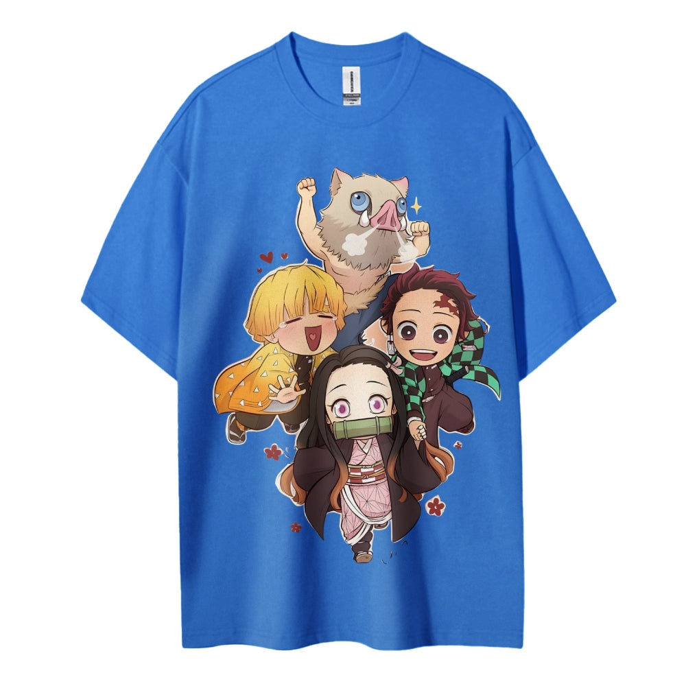 Demon Slayer Cotton Unisex Round Neck Anime T-shirt