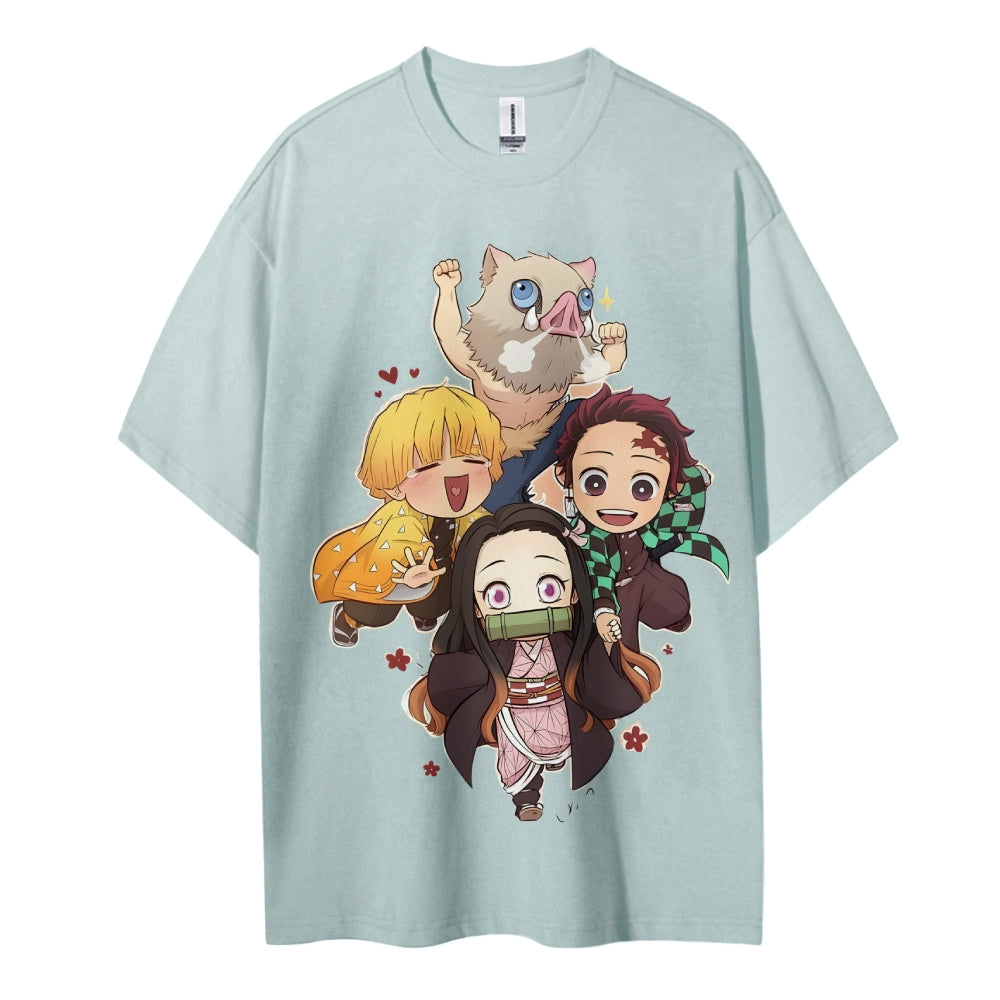 Demon Slayer Cotton Unisex Round Neck Anime T-shirt