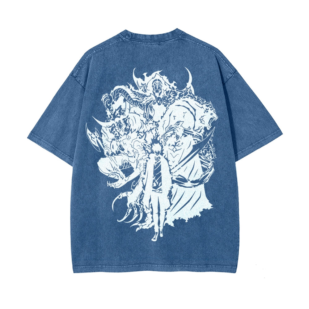 Vintage Oversized T-Shirt Solo Leveling
