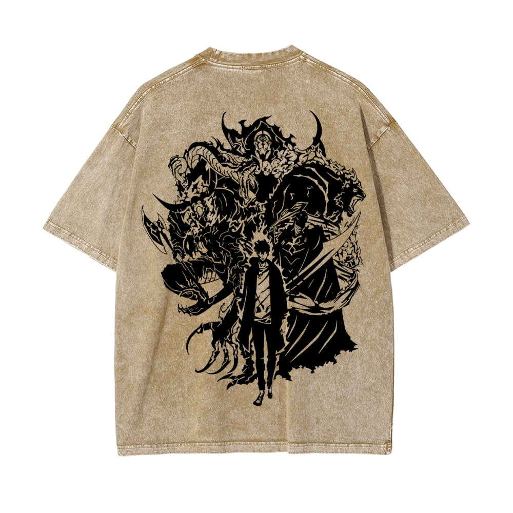 Vintage Oversized T-Shirt Solo Leveling