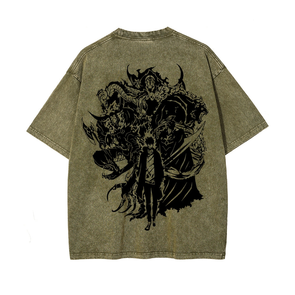 Vintage Oversized T-Shirt Solo Leveling