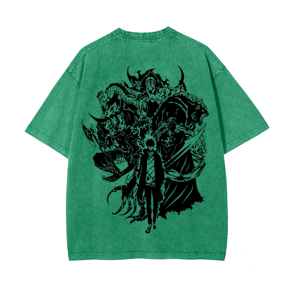 Vintage Oversized T-Shirt Solo Leveling