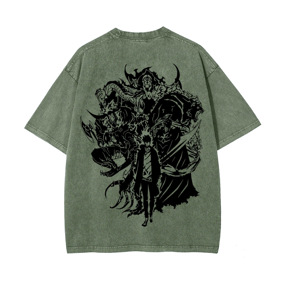 Vintage Oversized T-Shirt Solo Leveling