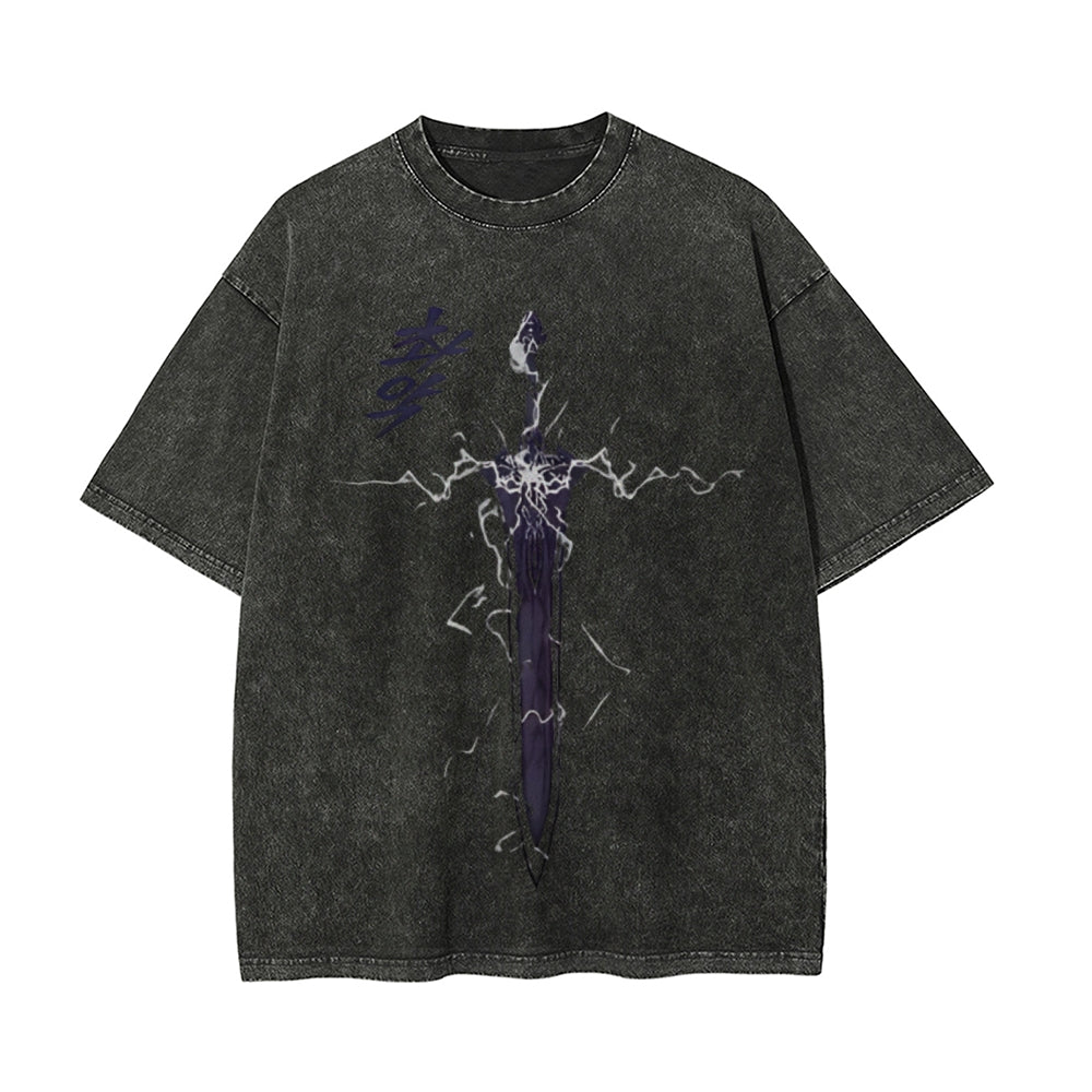 Vintage Oversized T-Shirt Solo Leveling