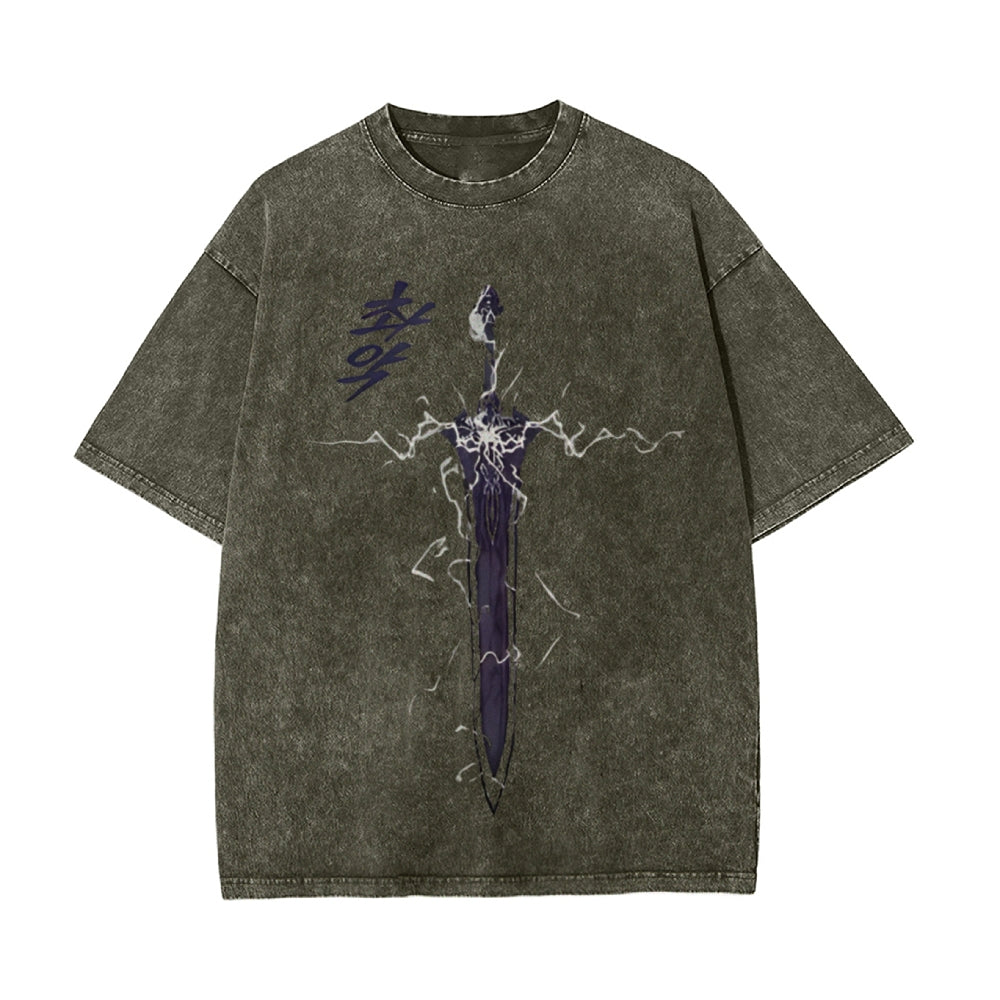 Vintage Oversized T-Shirt Solo Leveling