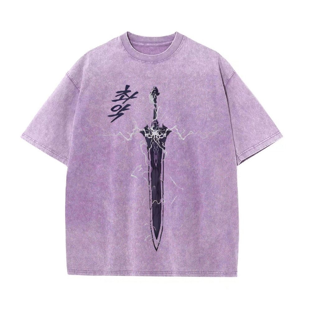 Vintage Oversized T-Shirt Solo Leveling