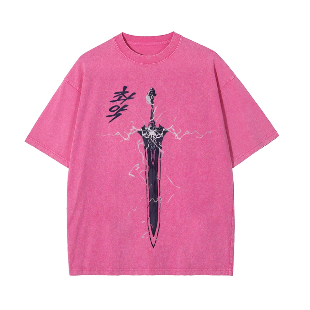 Vintage Oversized T-Shirt Solo Leveling