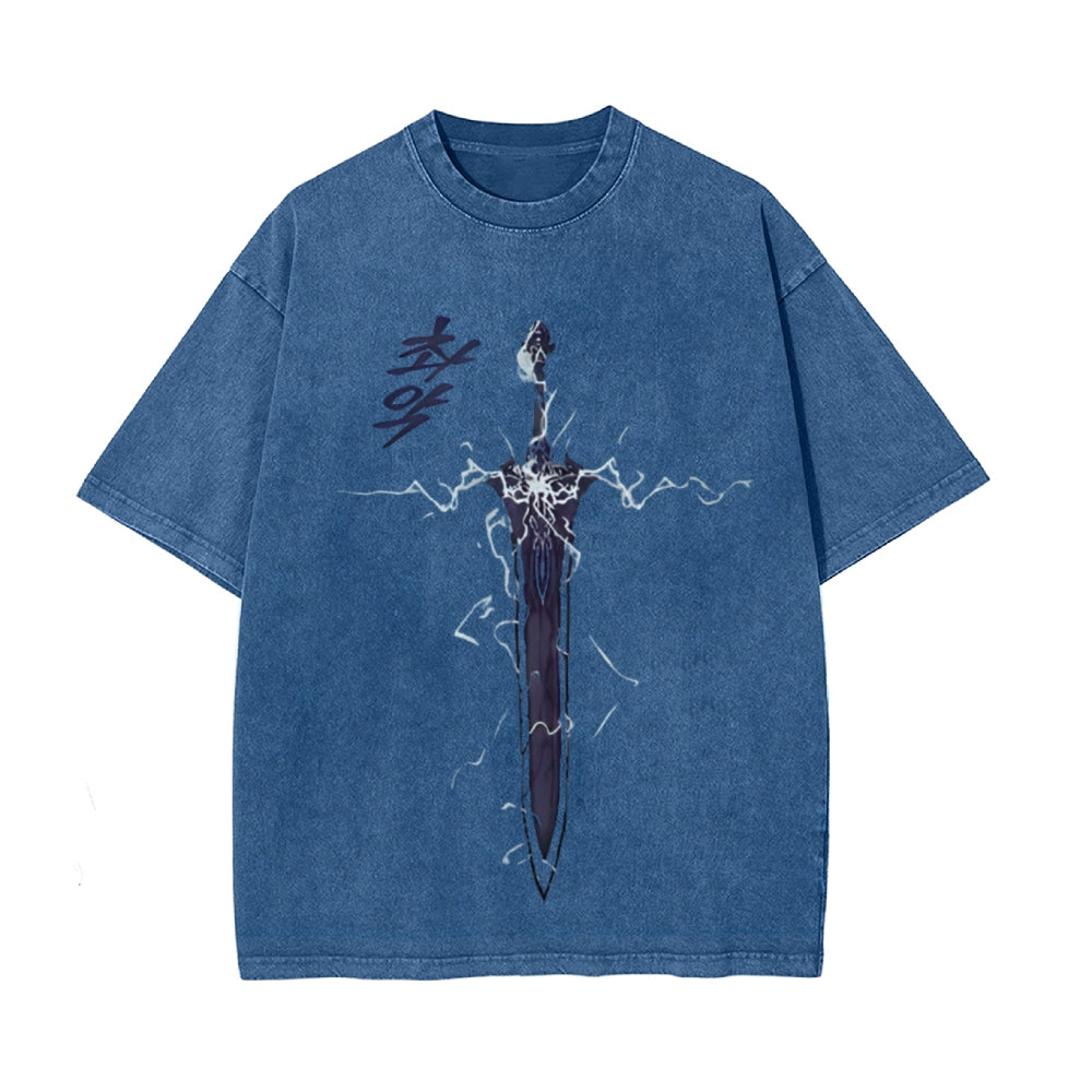 Vintage Oversized T-Shirt Solo Leveling