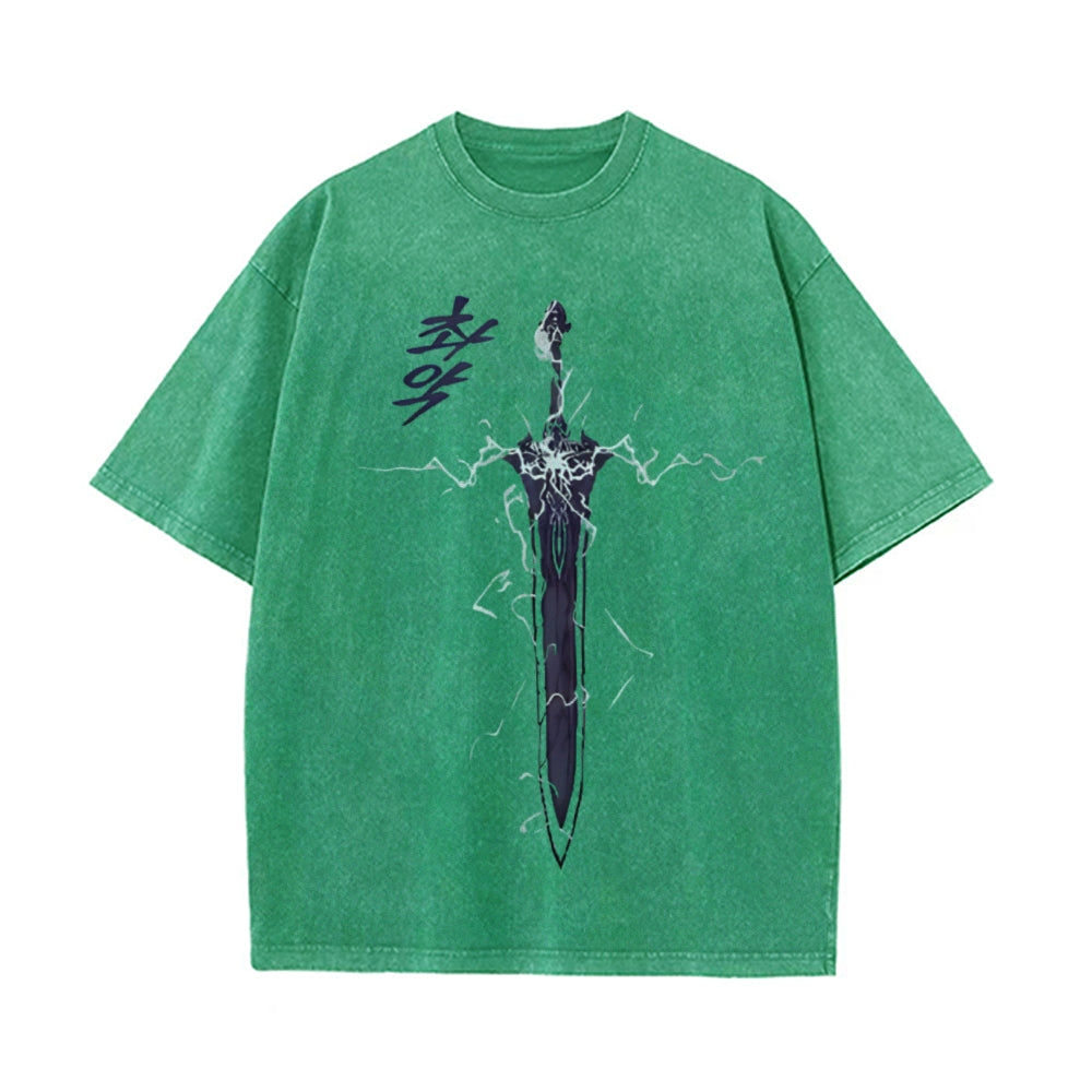 Vintage Oversized T-Shirt Solo Leveling