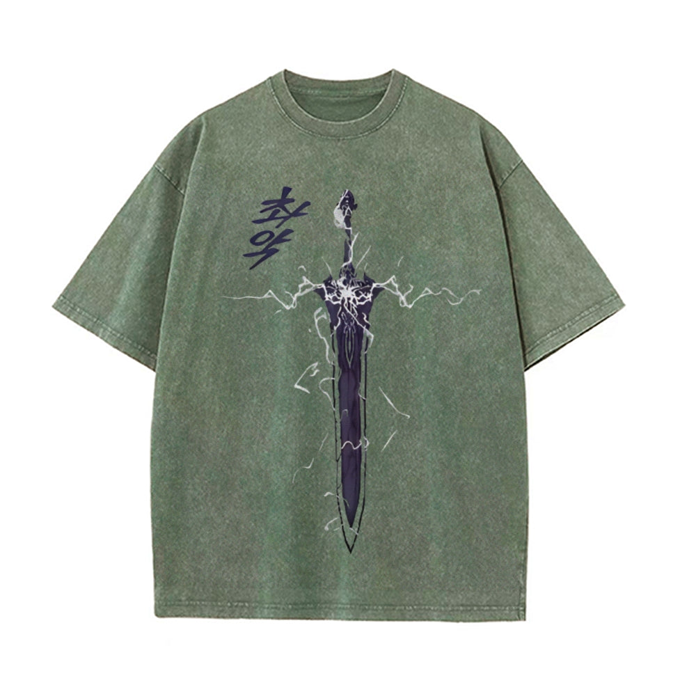 Vintage Oversized T-Shirt Solo Leveling
