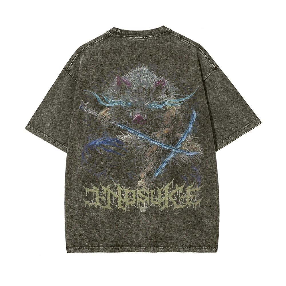 Vintage Oversized T-Shirt Demon Slayer