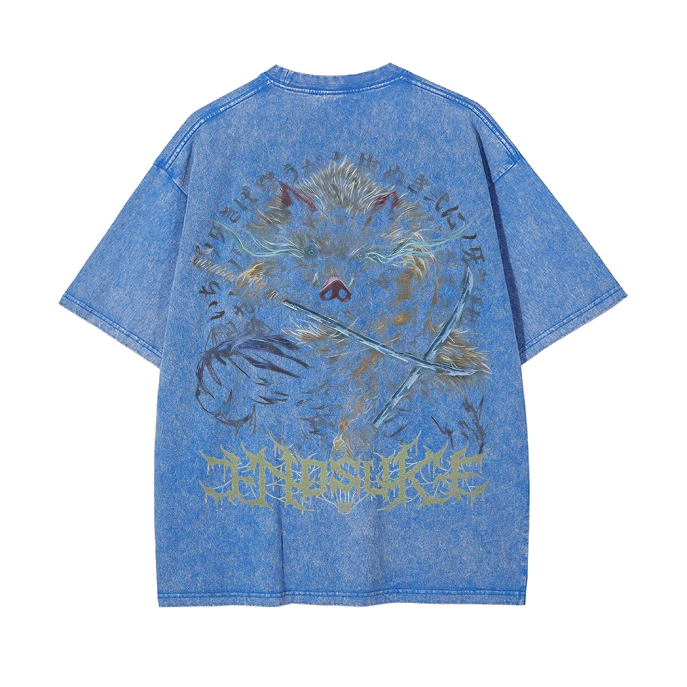Vintage Oversized T-Shirt Demon Slayer