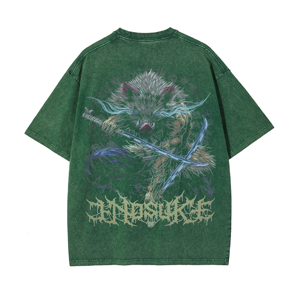 Vintage Oversized T-Shirt Demon Slayer