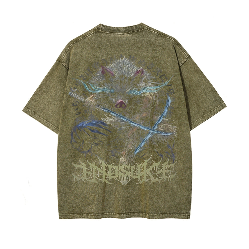 Vintage Oversized T-Shirt Demon Slayer
