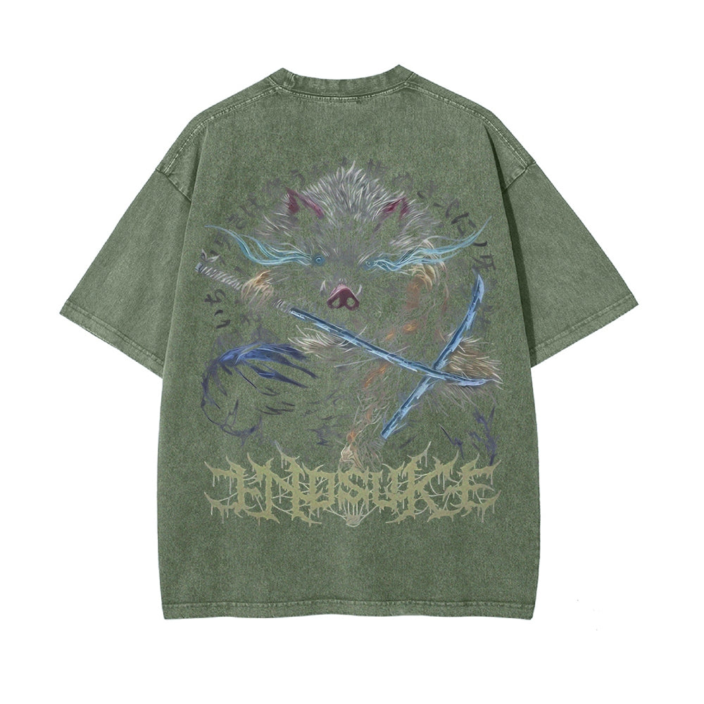 Vintage Oversized T-Shirt Demon Slayer