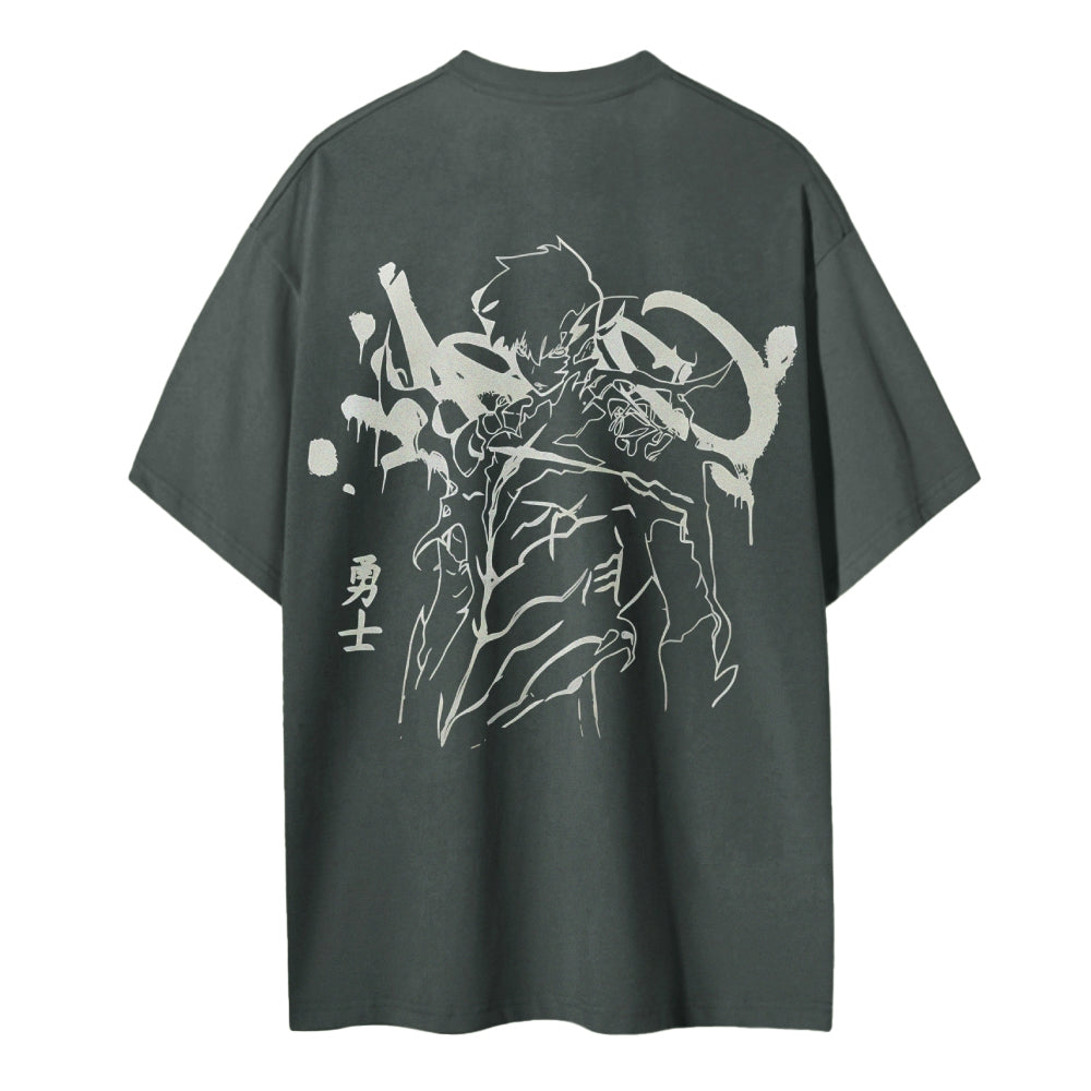 Solo Leveling Cotton Unisex Crewneck Anime T-Shirt