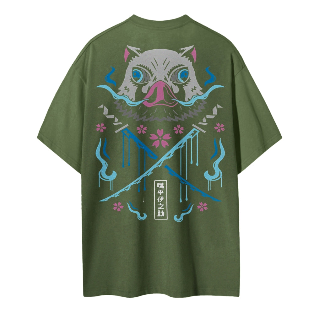 Demon Slayer Cotton Unisex Round Neck Anime T-Shirt