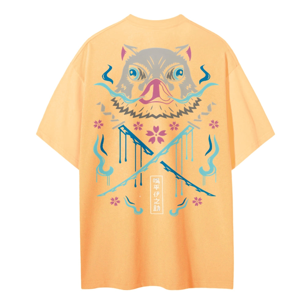 Demon Slayer Cotton Unisex Round Neck Anime T-Shirt