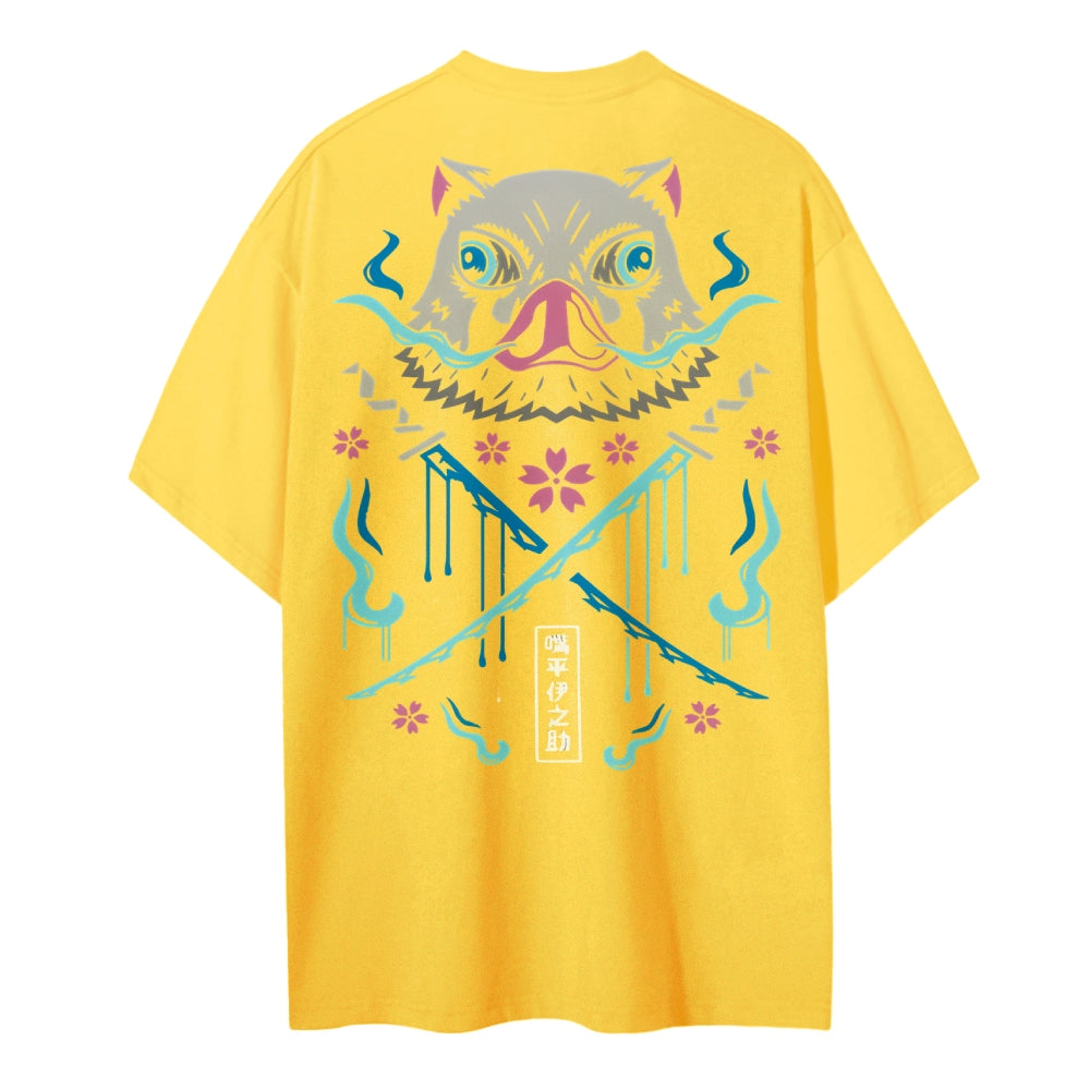 Demon Slayer Cotton Unisex Round Neck Anime T-Shirt