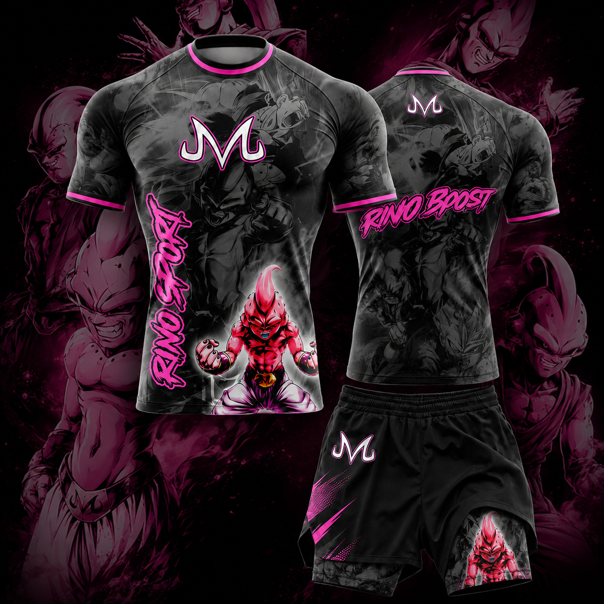 Dragon Ball Themed Men's Fitness Top and Shorts Set