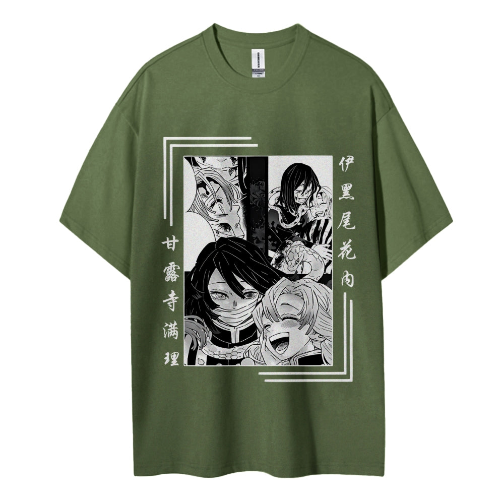 Demon Slayer: Kimetsu no Yaiba Cotton Unisex Round Neck Anime T-Shirt