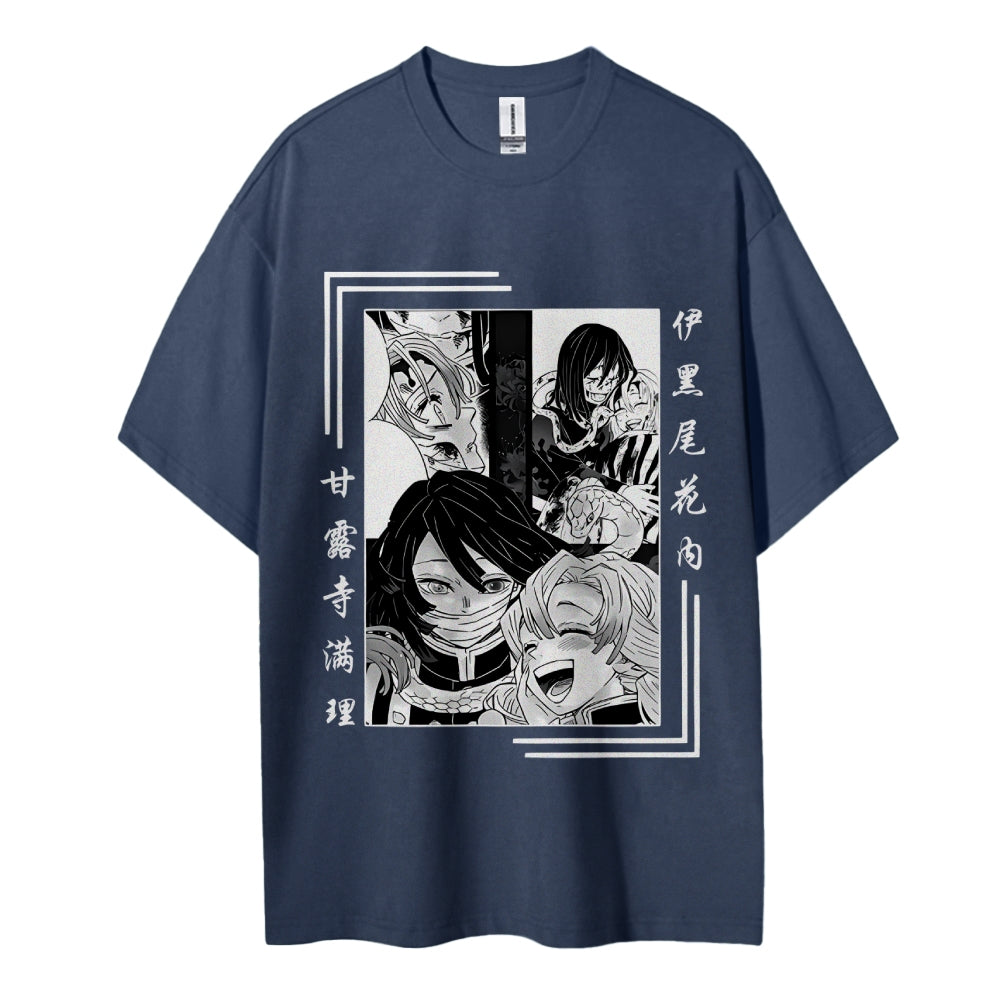 Demon Slayer: Kimetsu no Yaiba Cotton Unisex Round Neck Anime T-Shirt