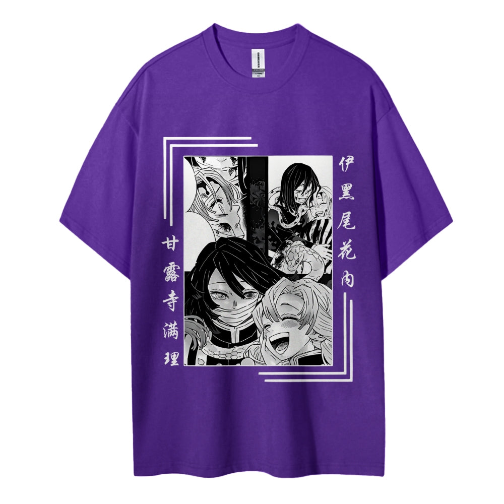 Demon Slayer: Kimetsu no Yaiba Cotton Unisex Round Neck Anime T-Shirt