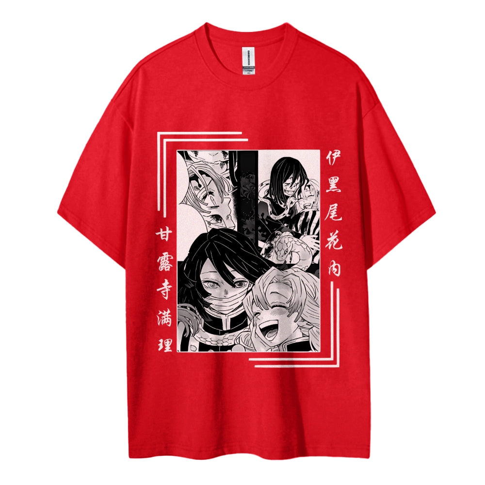 Demon Slayer: Kimetsu no Yaiba Cotton Unisex Round Neck Anime T-Shirt