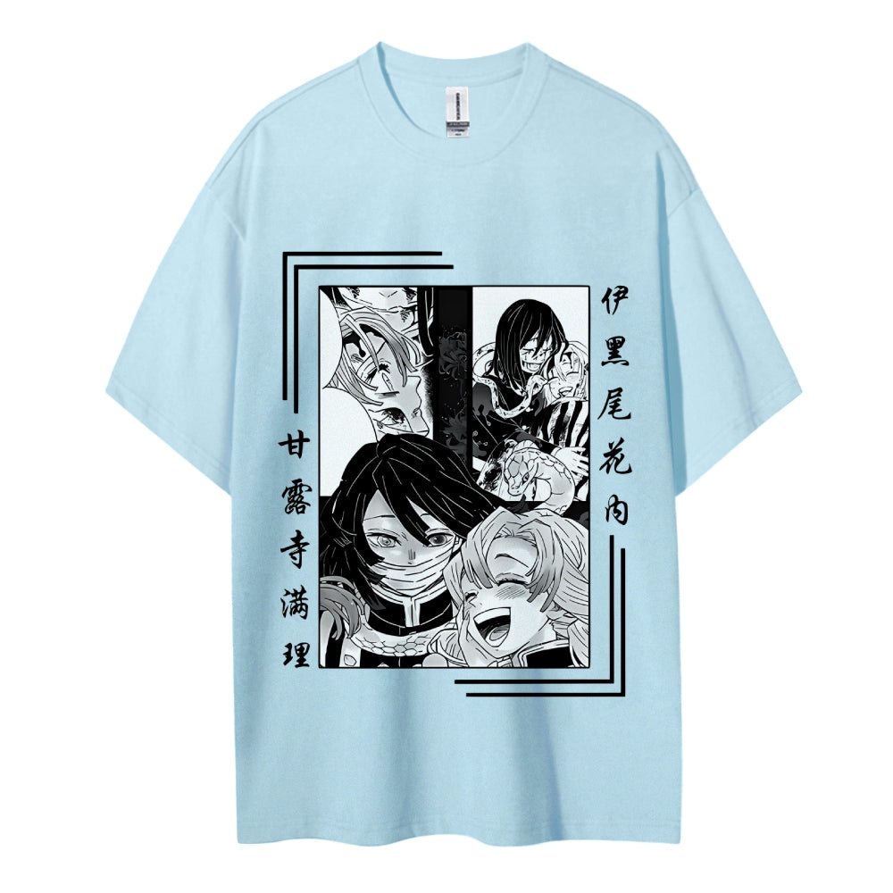 Demon Slayer: Kimetsu no Yaiba Cotton Unisex Round Neck Anime T-Shirt