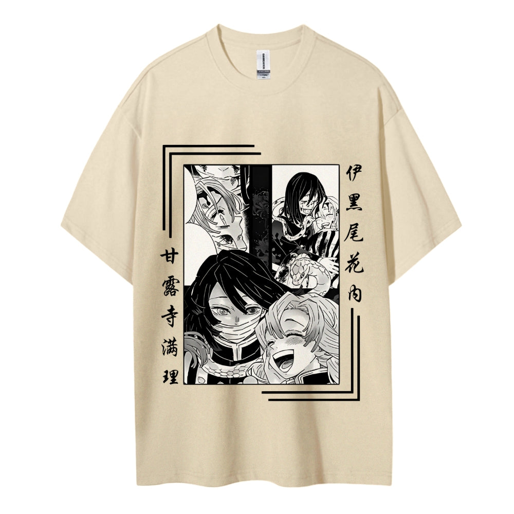 Demon Slayer: Kimetsu no Yaiba Cotton Unisex Round Neck Anime T-Shirt