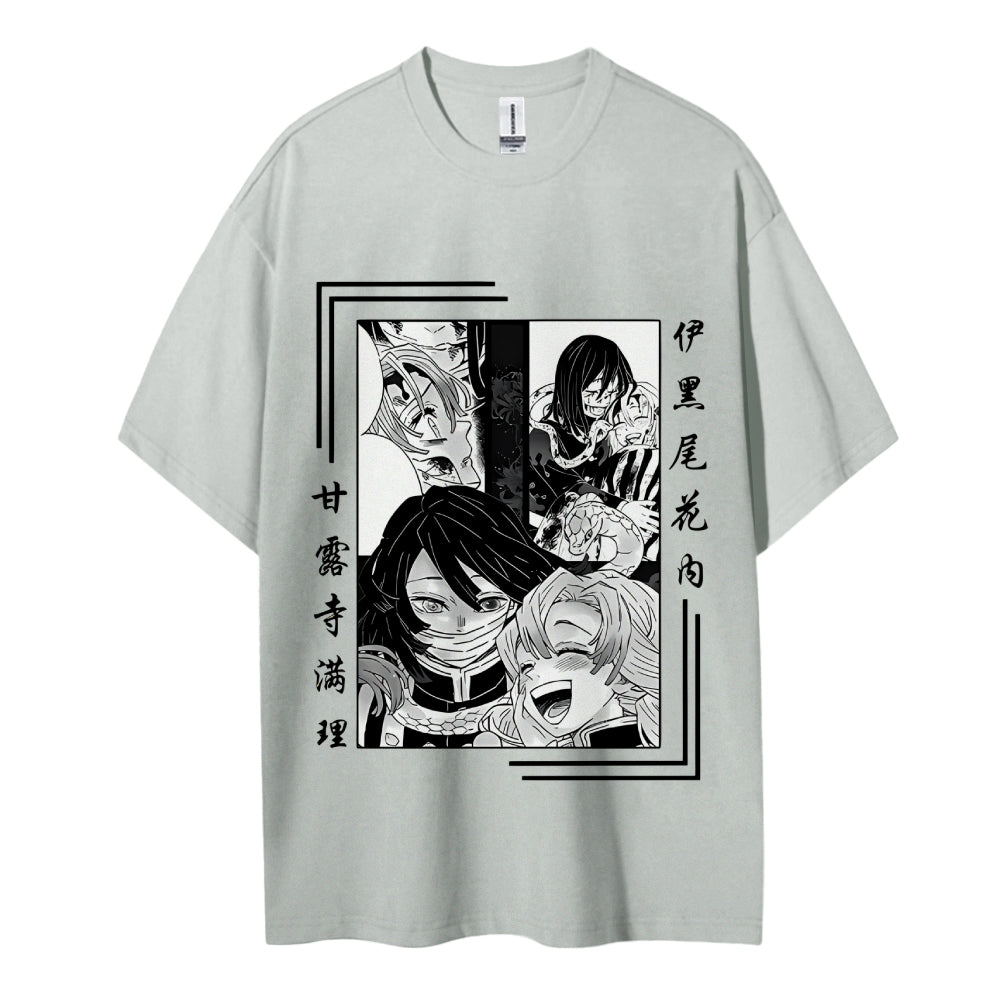 Demon Slayer: Kimetsu no Yaiba Cotton Unisex Round Neck Anime T-Shirt