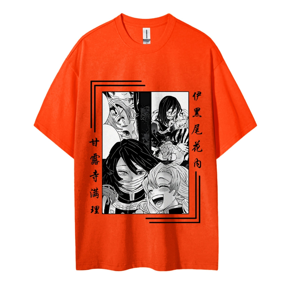 Demon Slayer: Kimetsu no Yaiba Cotton Unisex Round Neck Anime T-Shirt